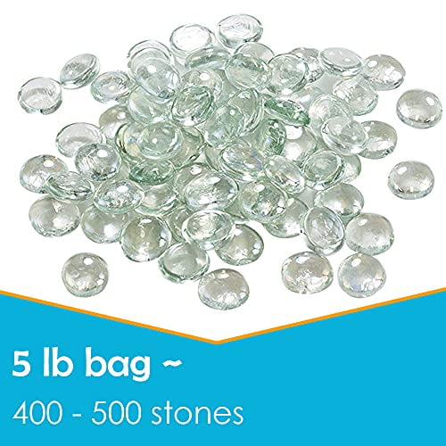 Craft Stones Home 400 Grey Purple Round Decorative Glass Pebbles Beads 