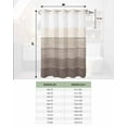 thumbnail image 6 of No Hook Shower Curtain with Snap in Liner, Khaki Striped Gradient Rustic Wood Board Hotel Shower Curtains for Bathroom, Washable Shower Curtain Liner Set with Mesh Top Window, 72"x84", 6 of 6