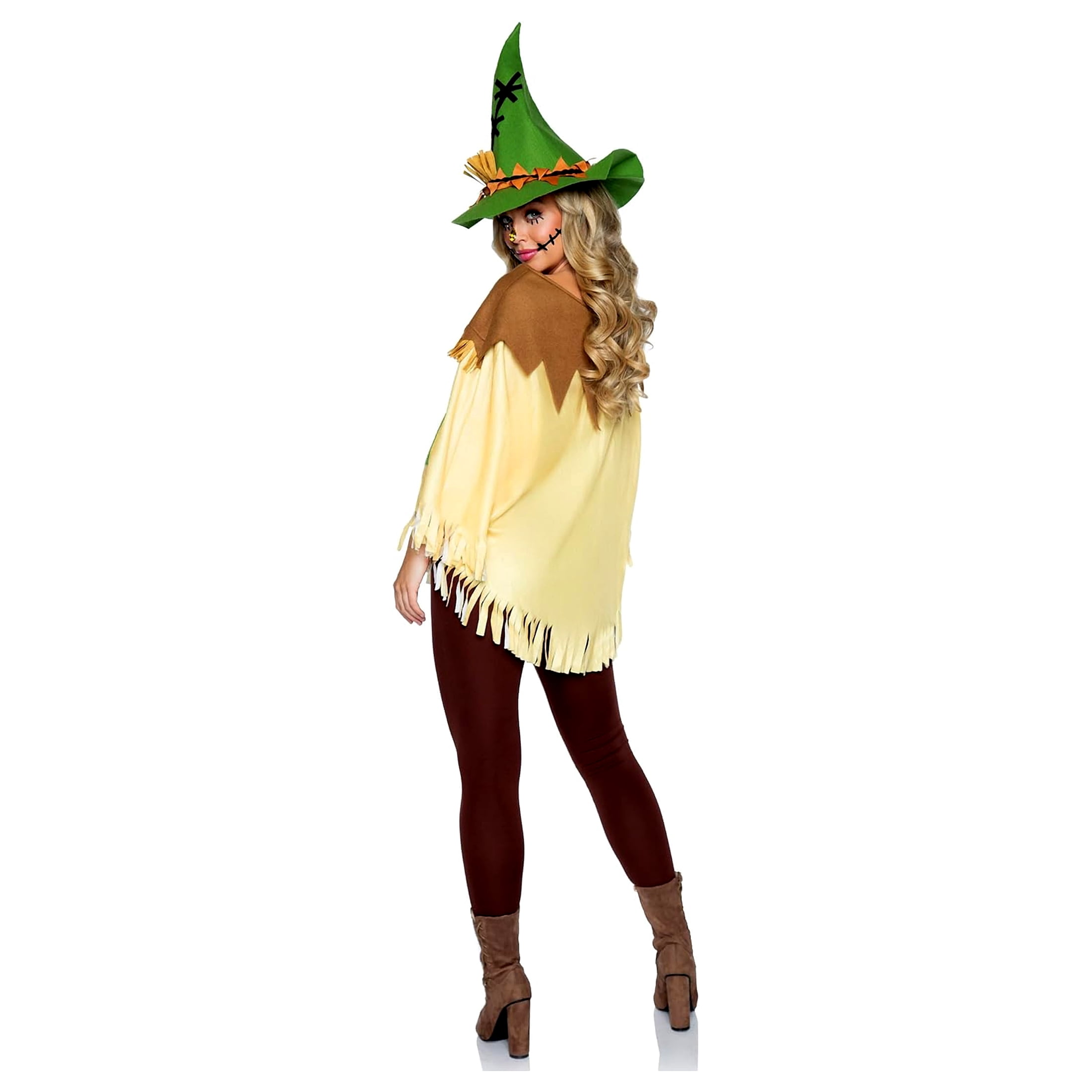 Leg Avenue Womens Halloween Costume Scarecrow Poncho Set