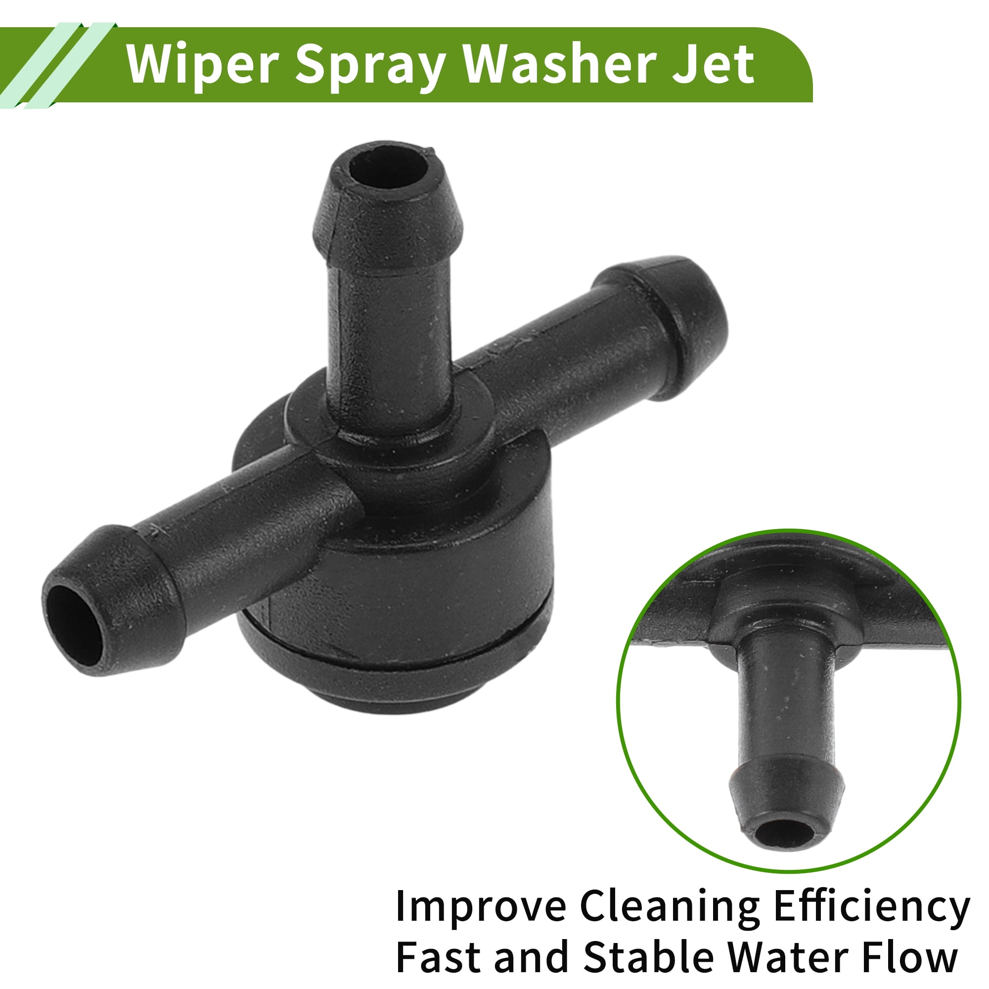 Unique Bargains Windshield Washer Nozzle for Volvo Black Plastic 1Set