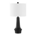 thumbnail image 4 of SAFAVIEH Solyn 22 in. Modern Black Ceramic Table Lamp with White 100% Cotton Shade, 4 of 6