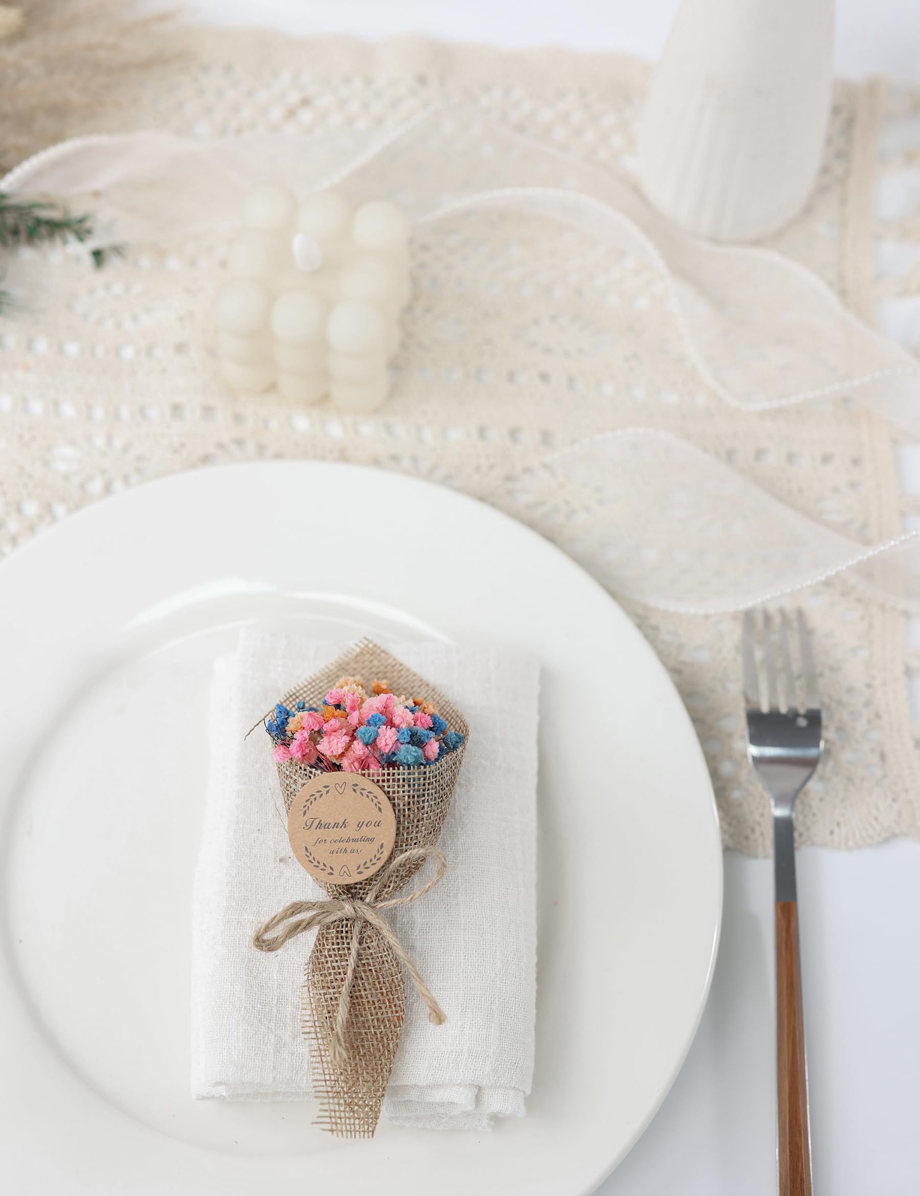 20-piece Set Mini Dried Flowers Bouquet For Wedding Favours Guests  Shower Party Favors Bridal Gifts Baptism. (mixed)