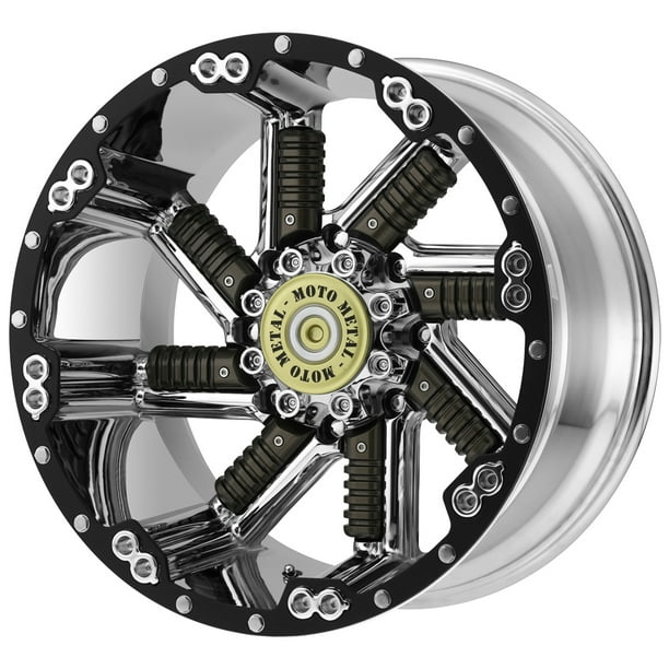 20" Inch 20x10 MO979 Buckshot 6x135/6x5.5" 24mm Chrome/Gunmetal Wheel
