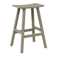thumbnail image 3 of WestinTrends Malibu HDPE Outdoor Patio 29" Bar Stool Saddle Seat, Weathered Wood, 3 of 15