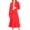Red, variant on Women's Two Piece Set Solid Long Sleeve Casual Blazer Relaxed A-Line Midi Skirt