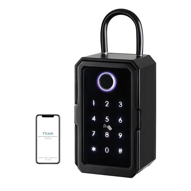 Outdoor Waterproof Safe Security Intelligent Password Storage Lock Tuya or TTLock APP Key Box Anti-theft box ,Easy to Install