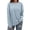 Blue, variant on Fantaslook Long Sleeve T Shirts for Women Crew Neck Curve Hem Tunic Tops Casual Fall Shirts