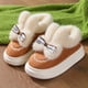 thumbnail image 3 of Botas de nieve de invierno para mujer, ropa exterior, bolsa cálida de terciopelo, zapatos de algodón con tacón, botas de algodón de conejo de peluche con suela gruesa para interior, novedad de inviern, 3 of 5