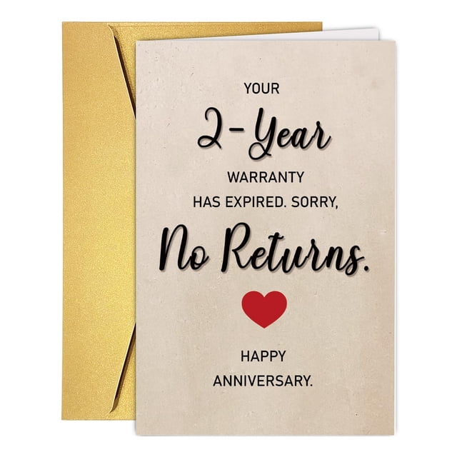 Tarjeta de aniversario RPJIEKINXU divertida para segunda boda para él y ella