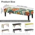 thumbnail image 7 of FKELYI Dining Bench Cover Anti-Dust Bench Seat Cushion Covers Bohemian Flower Print Stretchy Fabric Furniture Protector Slipcover for Bedroom Living Room, 7 of 7