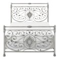 thumbnail image 4 of Hillsdale Furniture Mercer Brushed White Metal Sleigh Queen Bed, 4 of 11
