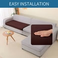 thumbnail image 4 of Y YUNHSOM 1 Cushion Sofa Cover Washable Cushion Covers Dirt Resistant Sofa Cover, Furniture Protector Slipcover (Brown,1 Cushion Sofa), 4 of 7