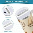 thumbnail image 3 of Yayeee 40oz Stainless Steel Tumbler with Straw and Handle Double-Wall Insulated Travel Water Bottle, Fall Mug Pattern, 3 of 8