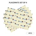 thumbnail image 2 of Placemats Set Of 4 / 6, Dachshund Dog Puppy Stripe Placemats For Dining Table Indoor/Outdoors Heat Resistant Washable Placemats 18" X 12", 2 of 8