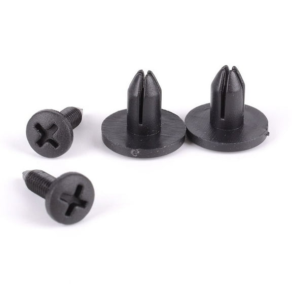 unbranded  100 Pcs Push Retainer Clips Waterproof Ribbon Car Bumper Fasteners Work Black