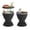 Hourglass Black, variant on MINDYES Resin Ice Bucket with Lid, Outdoor Beverage Cooler with Side Table for Pool Patio Garden, Black