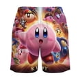 thumbnail image 4 of Kirby Movie Cartoon Mens Board Shorts Summer Swim Trunks Quick Dry Beach Swimwear Bathing Suit Swim Shorts with Compression Liner And Pockets, 4 of 7