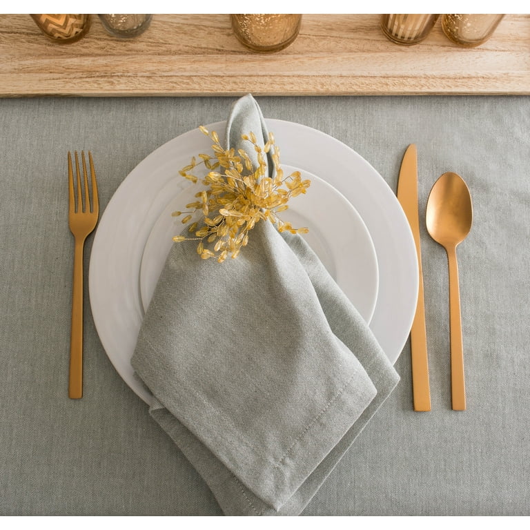DII Chambray Pastel Basic Cloth Napkins for Everyday Place Settings with  Woven Denum Look, Perfect for Weddings, Buffets, Parties, & Formal Meals  (20x20 Large, Set of 6) Artichoke 