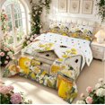 thumbnail image 2 of Erosebridal Cute Bug Bee Full Size Comforter Sets,Elegant Floral Bedding Comforter Set,White Brown,Polkadot Reversible,3pcs,1 Comforter and 2 Pillowcases, 2 of 7