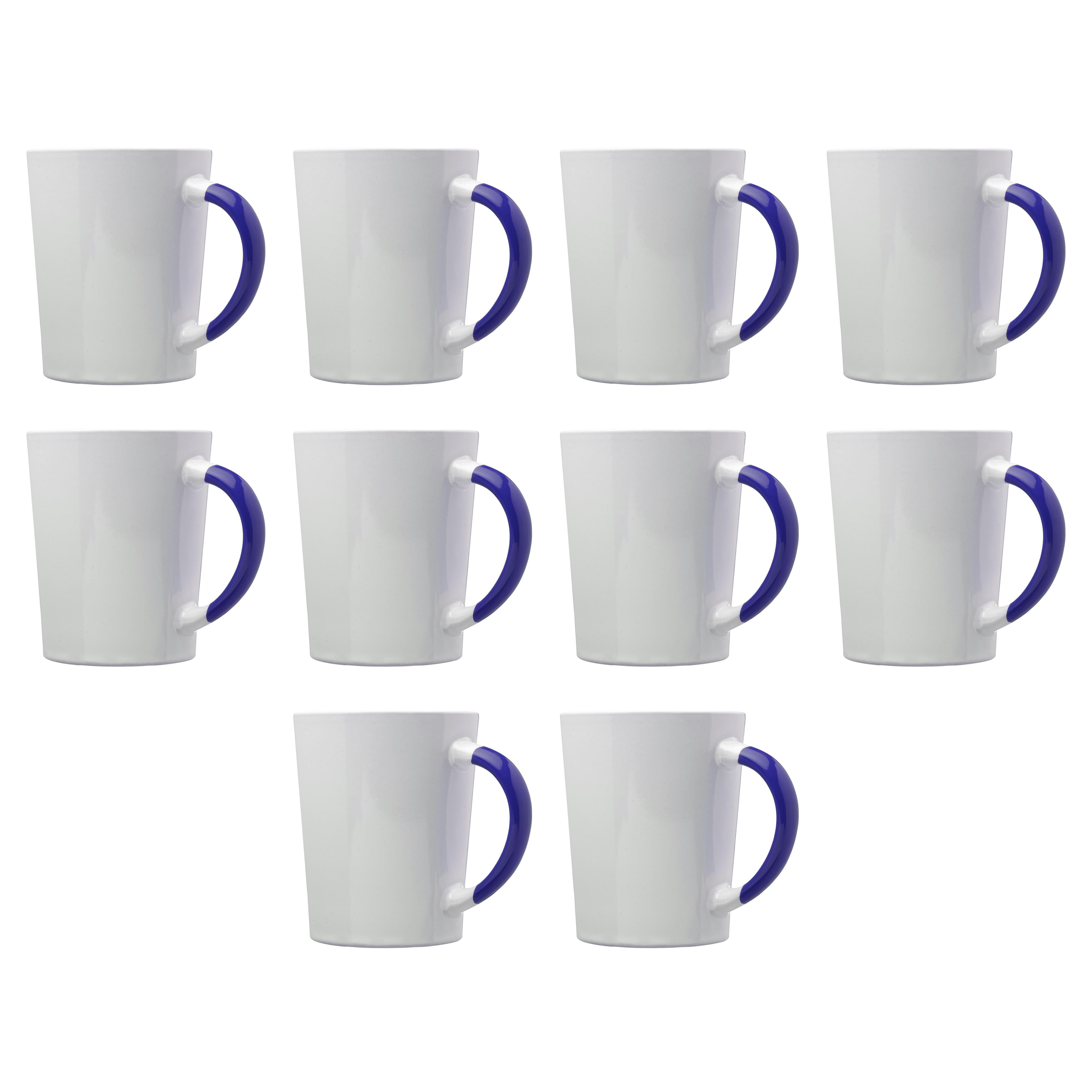 Ceramic Latte Coffee Mugs by Albany 13 oz. Set of 10, Bulk Pack - Perfect  for Coffee, Tea, Espresso, Hot Cocoa, Other Beverages - Cobalt Blue