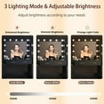 thumbnail image 3 of UGTOO 58.3" Large Vanity Desk with LED Lights, Black Makeup Dressing Table with Adjustable Brightness, Modern Bedroom Vanity with Mirror & Storage, 3 of 19