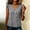 Black, variant on Ladies’ Casual Loose Checkered V Neck Button Up Sleeveless Pullover Top for Summer Daily Wear and Beach Vacation