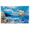thumbnail image 1 of Rug Making Latch Hooking Kit | Sailboat (85x58cm), 1 of 6