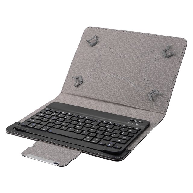 Teclado inalámbrico compatible con Bluetooth para tableta de 9 10 pulgadas Funda de cuero PU (Bla Hugtrwg Nuevos Originales
