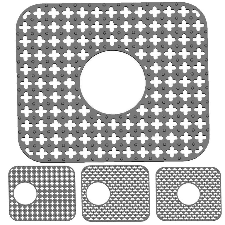Anti-Scratch Food Grade Sink Mat - Heat-Resistant Silicone Sink Dishwashing Pad with Drain Hole, Kitchen Tool, Other