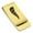 Gold, variant on Stainless Steel Cornicello Italian Horn Good Luck Charm Classic Slim Money Clip Credit Card Holder
