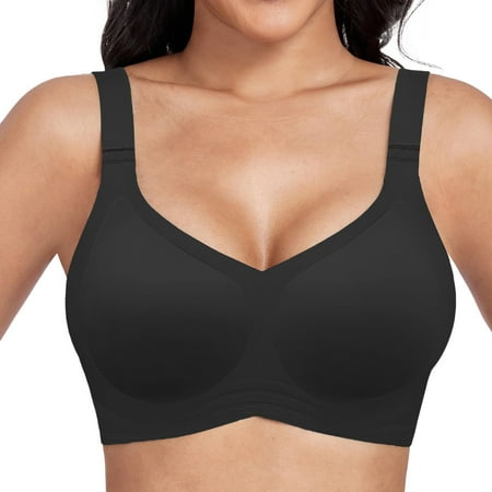 Smooth Wireless Bras for Women No Underwire Comfort Seamless Bras Wireless Workout Running Exercise Bra Bralette Seamless Plunge Unlined Bra Everyday Bras