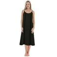 thumbnail image 1 of Ujnder Women's Nightgown Solid Color Plus Size Petticoat Loose Long Style Black L, 1 of 4