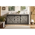 thumbnail image 2 of Elegant Kitchen and Bath Austin 72 inch Double Bathroom Vanity in Rustic Grey, 2 of 10