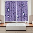thumbnail image 2 of Ambesonne Unicorn Party Kitchen Curtains, Teenage Stars, 55"x39", Violet Blue Lavender, 2 of 3