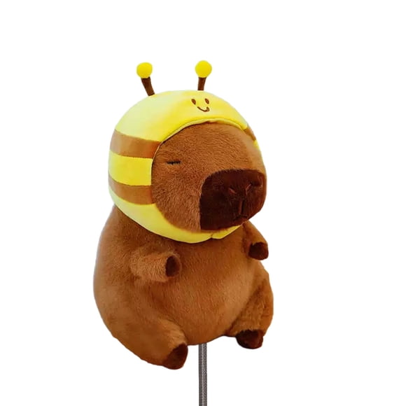 Funda para cabeza de palo de golf, doble pan, divertido capibara con sombrero de abeja