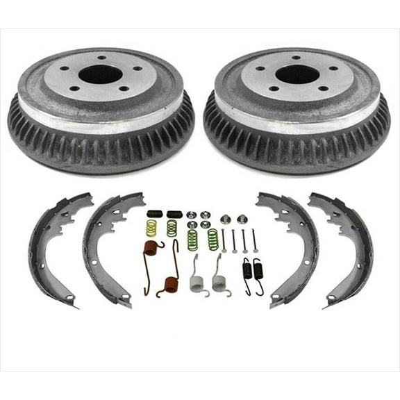 For 94-99 Dodge Ram 1500 Pick Up Brake Drums Rear Brake Shoes Brake Springs 4Pc