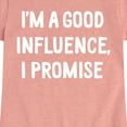 thumbnail image 3 of Instant Message - I'm A Good Influence - Toddler & Youth Girls Short Sleeve Graphic T-Shirt, 3 of 7