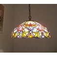 thumbnail image 3 of RADIANCE Goods Tiffany-Style 2 Light Victorian Ceiling Pendant Fixture 18" Shade, 3 of 3