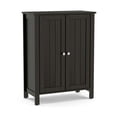 thumbnail image 6 of Resenkos 2-Door Bathroom Floor Storage Cabinet Space Saver Organizer-Brown, Bathroom Cabinets for Entryway Storage, Home Office Furniture, 6 of 9