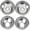 Silver, variant on 4 Pack Drip Pan Electric Stove Burner Covers for W10278125(2 x 6" & 2 x 8")