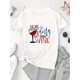 thumbnail image 2 of Creative Snowflake Pattern Printed Women'S Fashionable Round Neck Short Sleeve, Simple Casual Sports T-Shirt, Comfortable Summer Top for Women During Holidays., 2 of 6