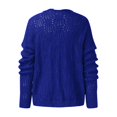 thumbnail image 6 of UJNDER V Neck Knitted Ribbed Pullover Sweater for Women Long Sleeve Solid Color Autumn Soft Blue M, 6 of 6