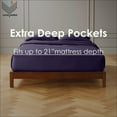thumbnail image 3 of 21" EXTRA DEEP POCKETS - 700-Thread Count 100% Egyptian Cotton California King Sheet Set, 4PC (1 Flat, 1 Fitted, 2 Pillowcases) Long Staple Cotton, 700-TC Pure Cotton - Plum, 3 of 7