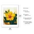thumbnail image 2 of Yellow Hibiscus Flower - Hawai’i - Vintage Hawaiian Airbrush Art by Ted Mundorff c.1940s - Bamboo Fine Art 290gsm Paper Print (Unframed) 18x24in, 2 of 4
