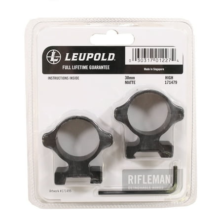 UPC: 0030317012274 | Leupold 171479 Rifleman Ring Set 30mm Diam High Aluminum Black Matte