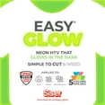 thumbnail image 7 of Siser Easy Glow Heat Transfer Vinyl, 12" x 25yd Roll Neon Blue - Compatible with Siser Romeo/Juliet & Other Professional or Craft Cutters  Glow in The Dark HTV - CPSIA Certified, 7 of 7