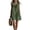 #0113-Army Green, variant on Womens Ruffle Rompers Floral Embroidered Ruffle Trim Button Front Romper Shorts Floral Embroidered Trim Womens Casual Rompers Relaxed Fit Boho Casual Breathable Rompers