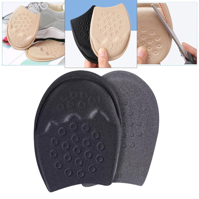 Almohadillas metatarsianas de 2 piezas, insertos de zapatos reutilizables, cojines de bola de pie todo el Ronda negra Colcomx Cojín de antepié