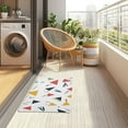 thumbnail image 6 of Yayeee Doormat for Indoor Entrance 32" x 20" Non Slippery Floor Rug, Colorful Triangles, 6 of 8