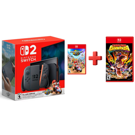 Nintendo Switch 2 + Mario Kart World Bundle + Donkey Kong Bananza - US. Version